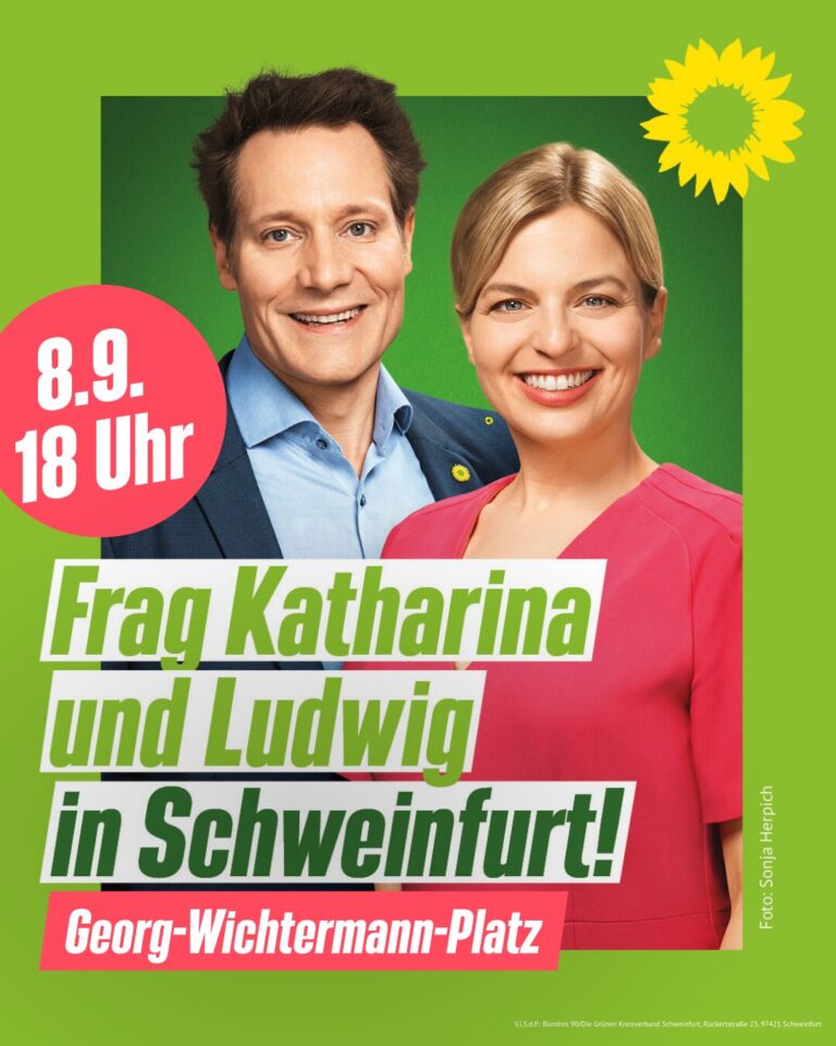 Katharina Schulze und Ludwig Hartmann in Schweinfurt