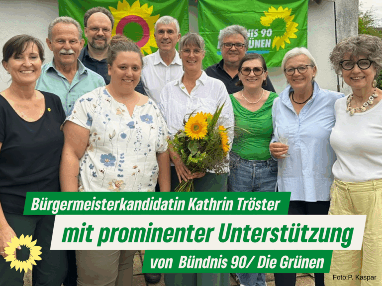 Kathrin Tröster kandidiert für Bündnis 90/ Die Grünen als Bürgermeisterin in Niederwerrn
