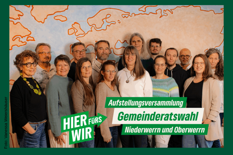 Grüne stellen Team für Zukunft von Nieder- und Oberwerrn auf: Starke Liste für den Gemeinderat